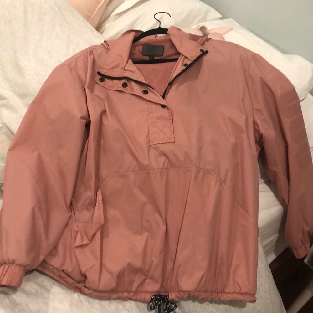 pink raincoat